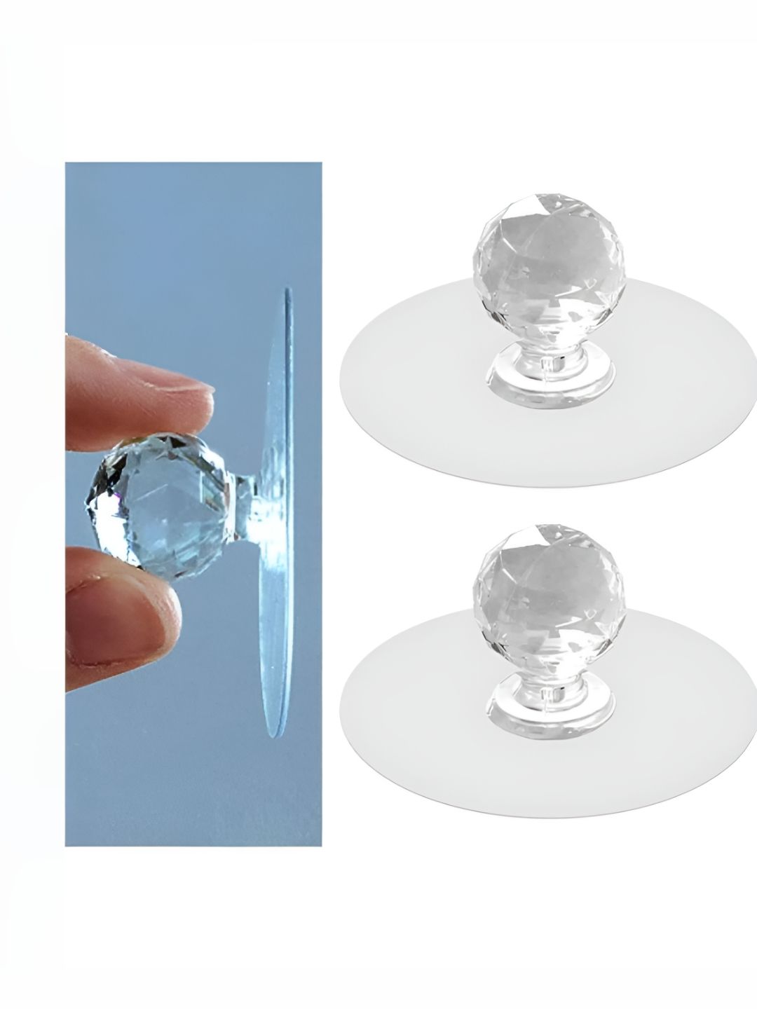upkaranwale 2Pcs White Adhesive Wall Hooks-image-10