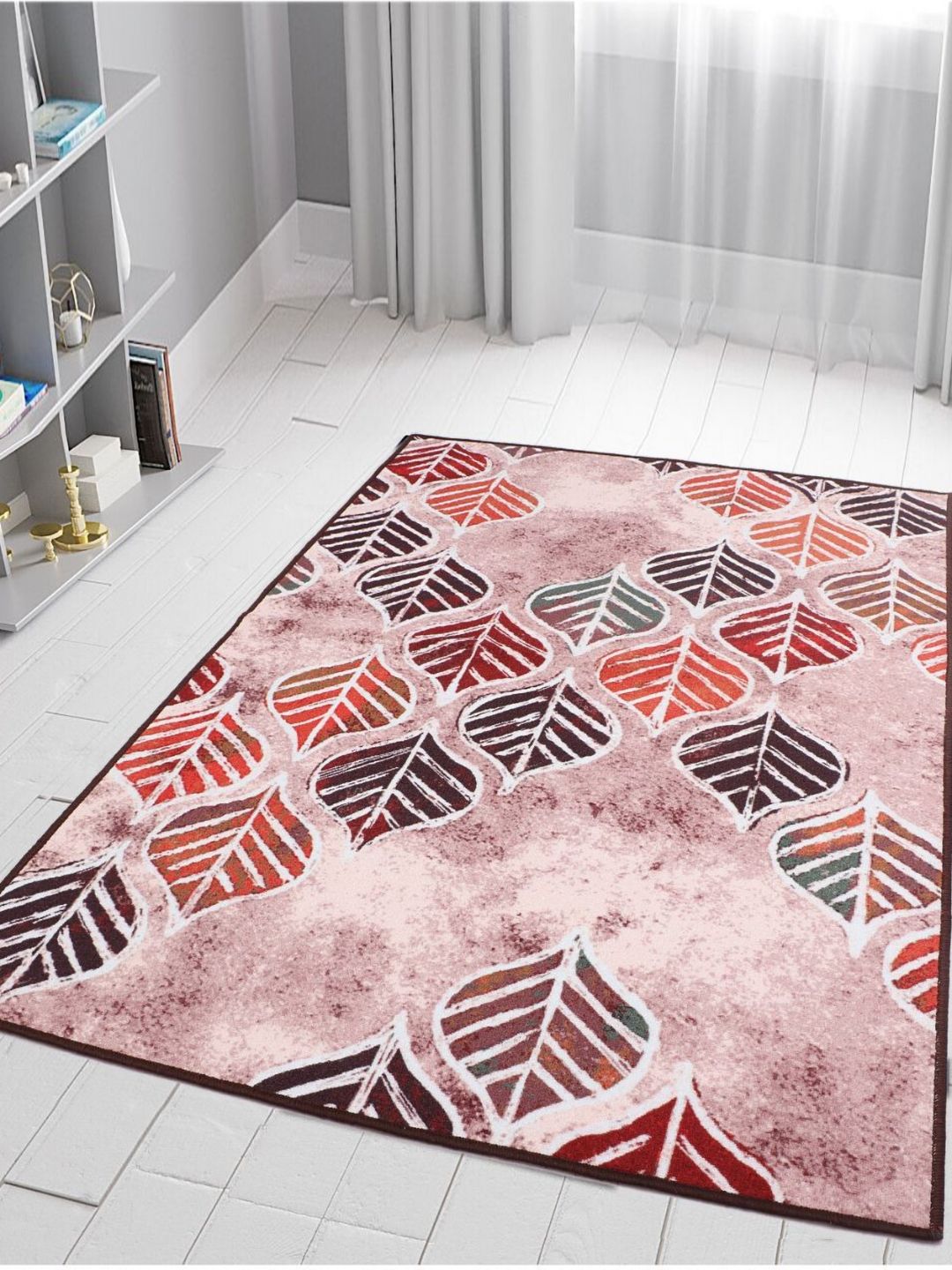 MODEFE Red Floral Anti-Skid Nylon Carpet-picture-21