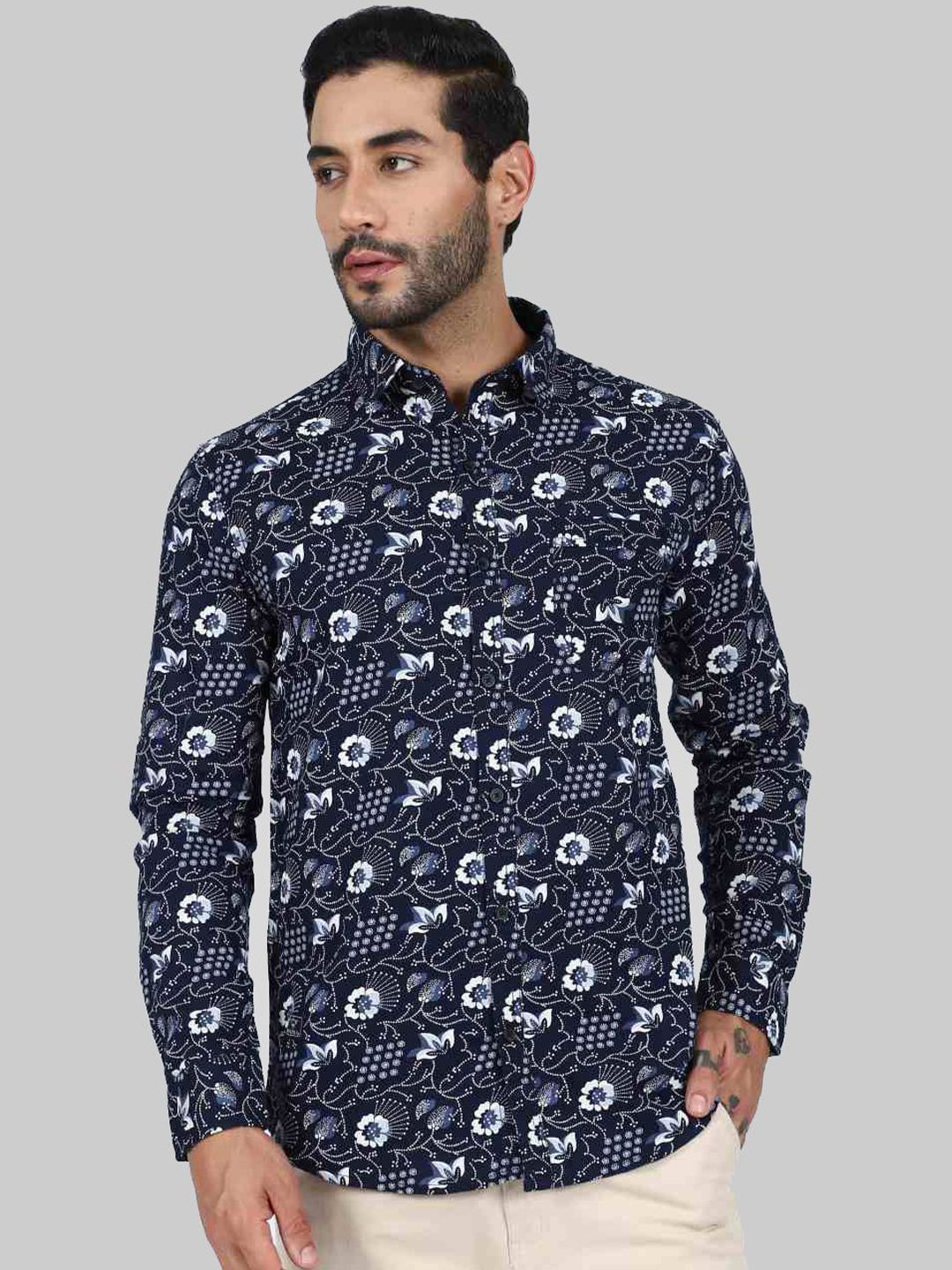 WOLF & CO. Men Relaxed Floral Printed Casual Shirt-picture-31