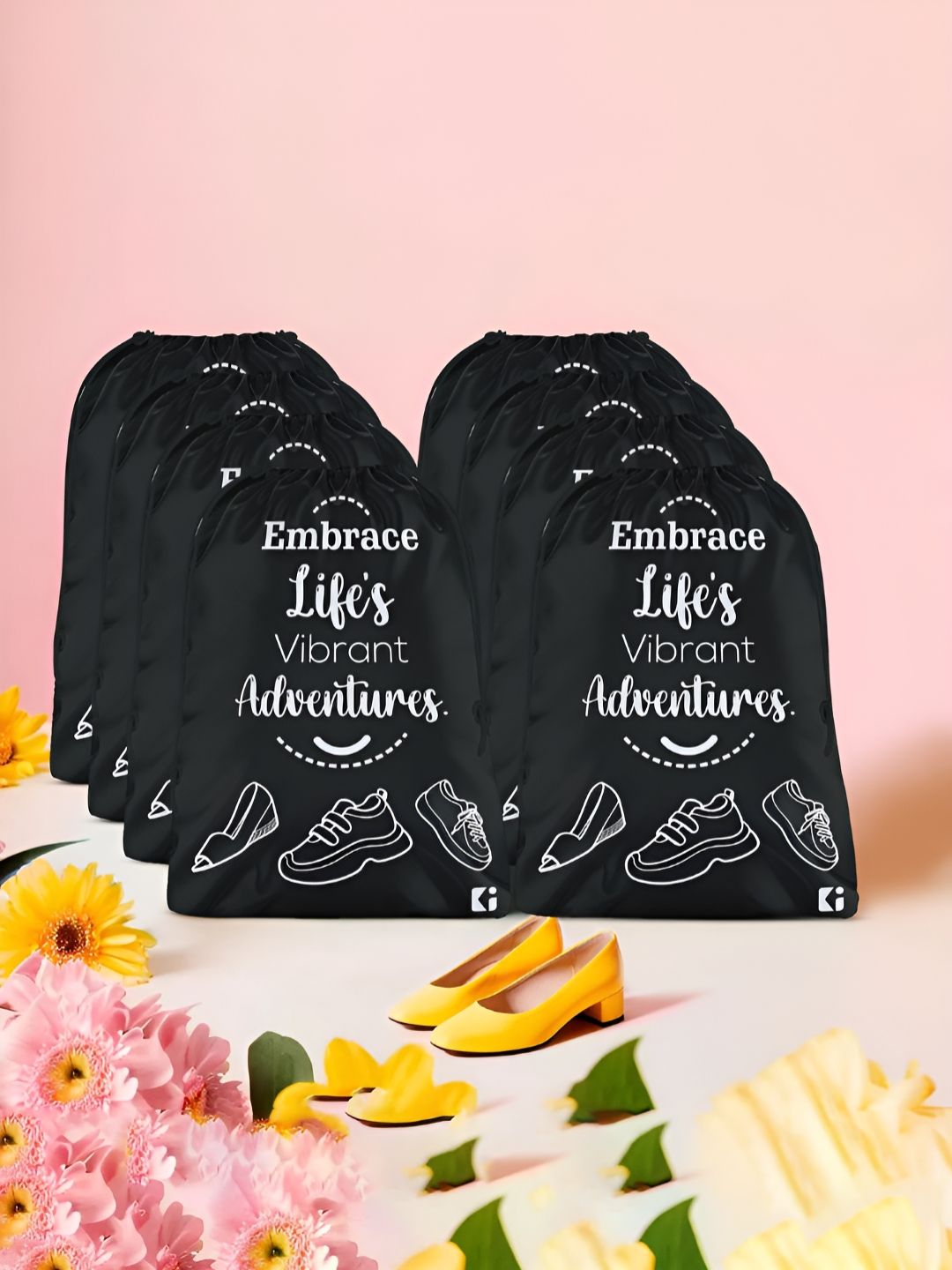 Aura Black 8 Pieces Reusable Multi-Utility Organisers-picture-17