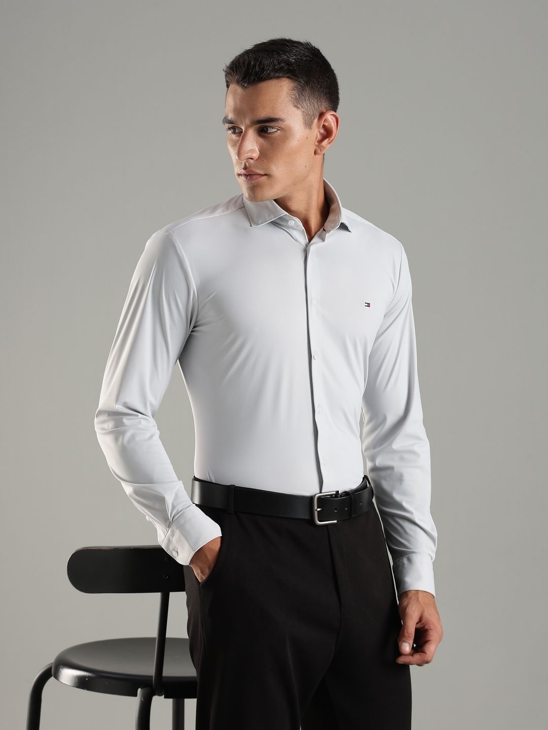 Tommy Hilfiger Europe Spread Collar Slim Fit Formal Shirt-picture-10