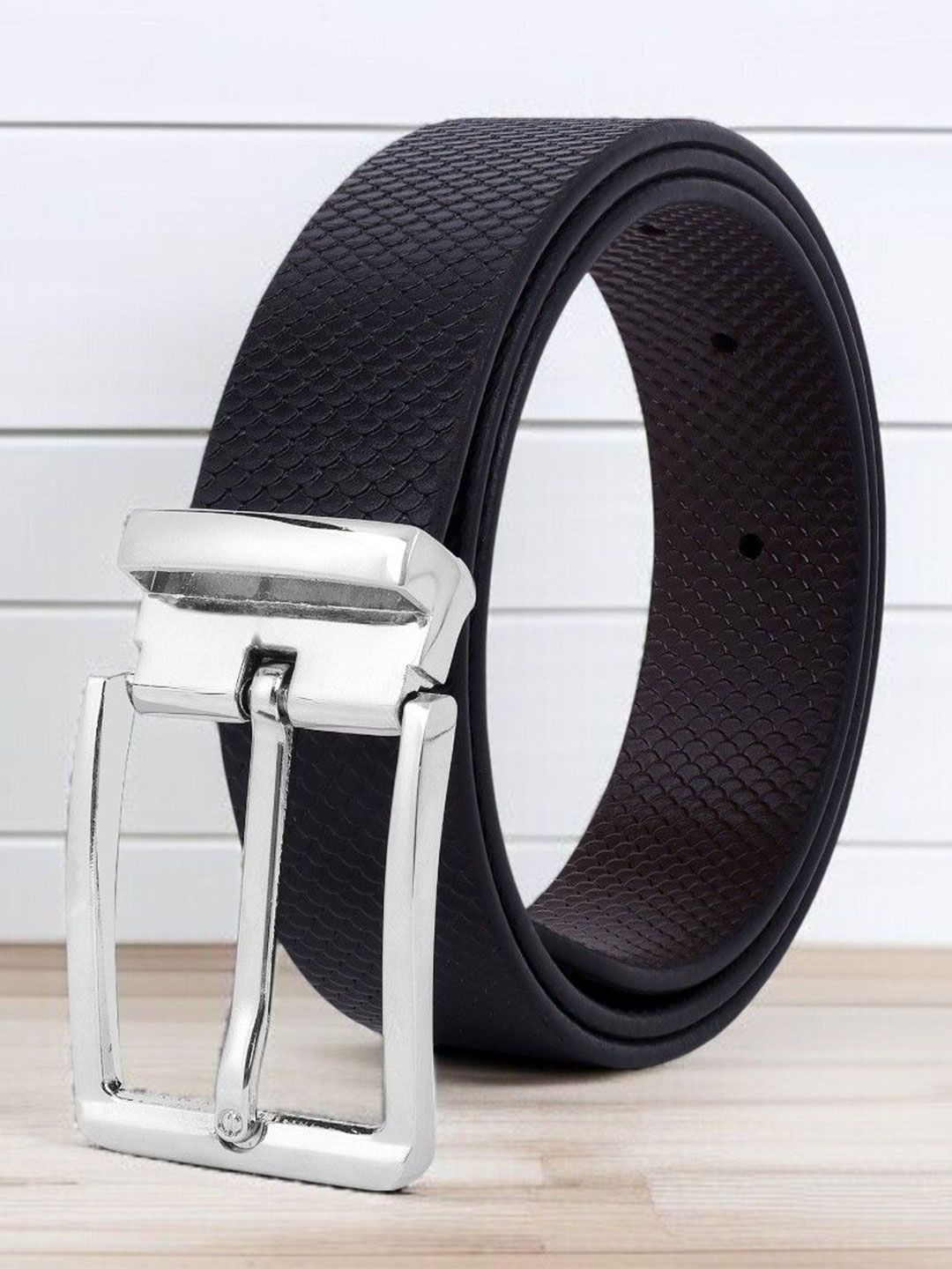 The Roadster Lifestyle Co Textured Leather Formal Belt-image-30
