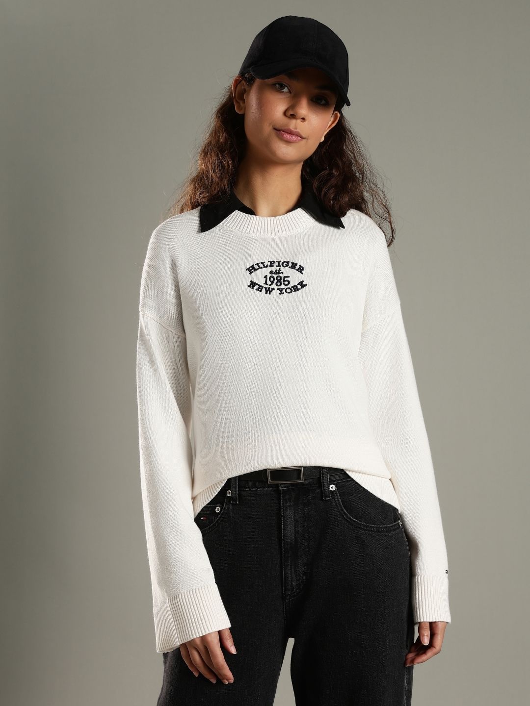 Tommy Hilfiger Women Brand Logo Printed Pullover Sweaters-picture-52