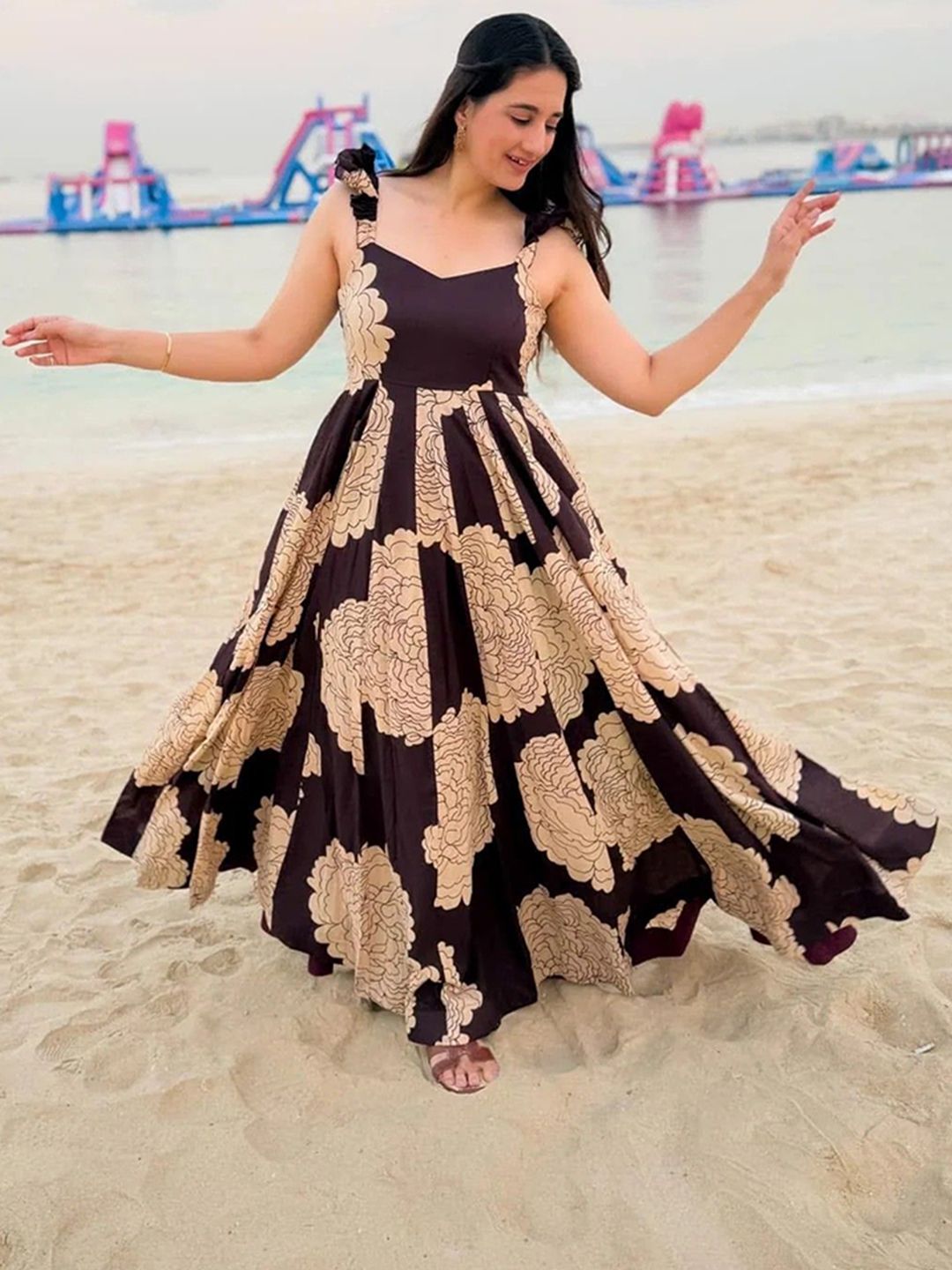 KALINI Floral Printed Maxi Dresses-picture-13