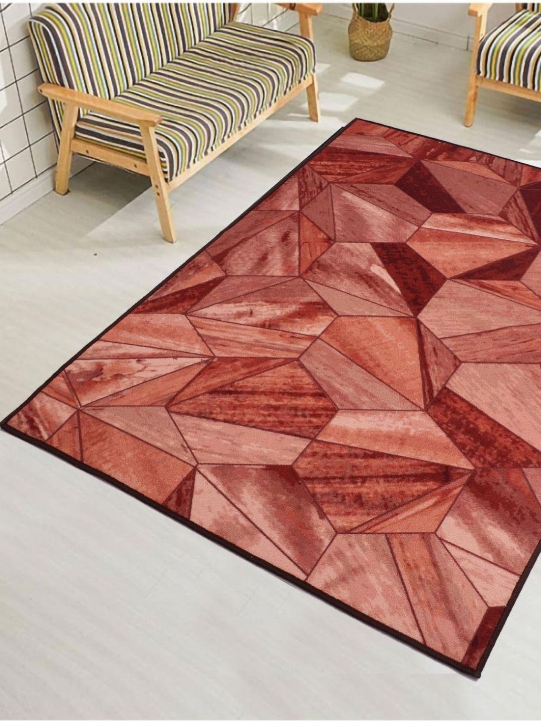 MODEFE Orange Abstract Anti-Skid Nylon Carpet-picture-17