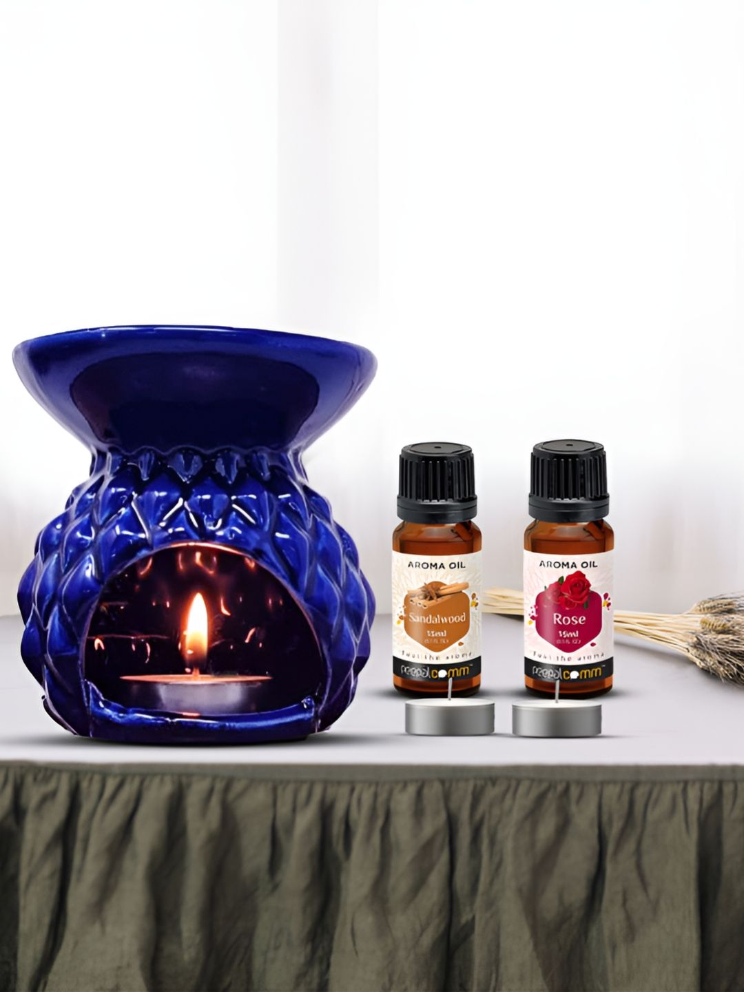 PEEPALCOMM 3-Pcs Blue Aroma Oil Diffuser With Scented Oils (15ml)-picture-31