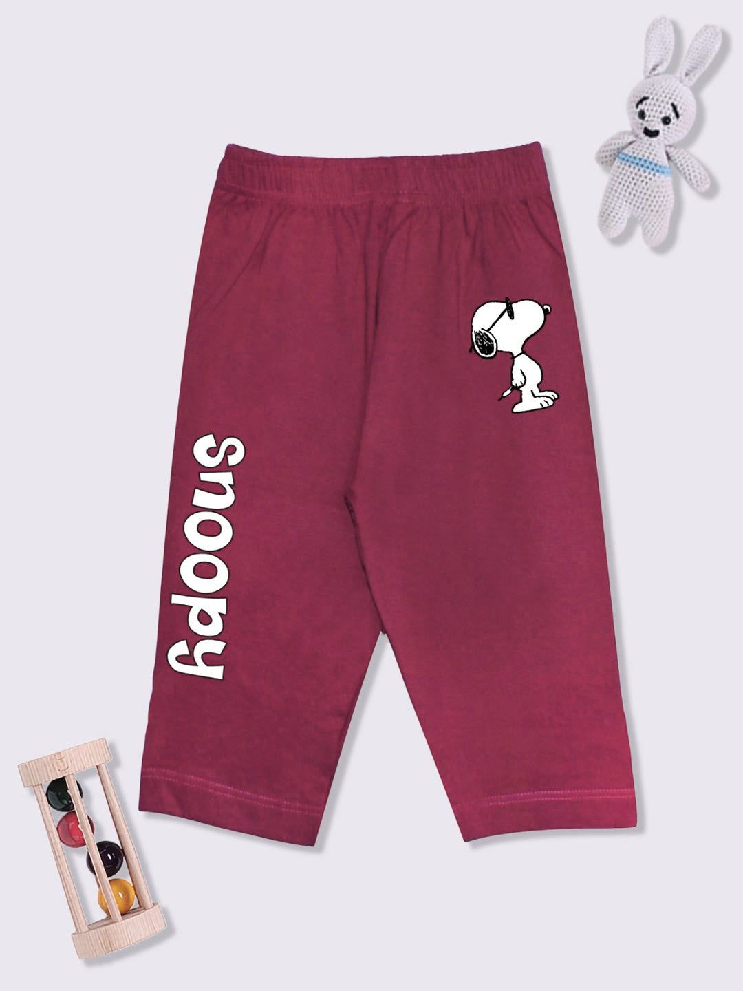 YK X Minute Mirth Girls Snoopy Printed Pure Cotton Capris-image-9