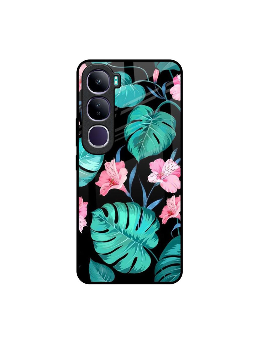 QRIOH Unisex Floral Printed Vivo Y300 5G Glass Back Case-picture-38