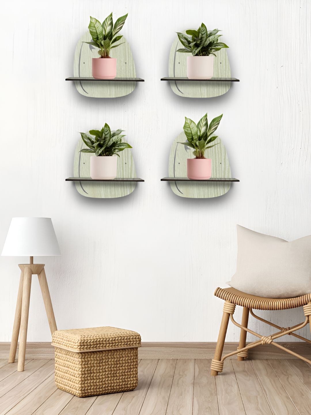 OLIVE TREE Black & Cream 4 Pieces Planter Stands-picture-41
