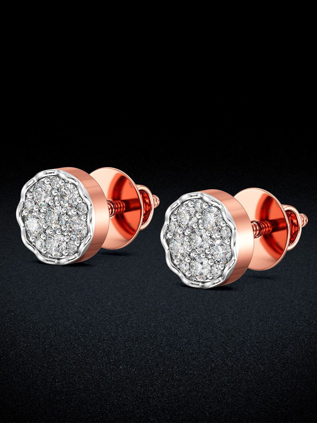 Joyalukkas Twilight Cluster Diamond Earrings -1.92 gm-image-18
