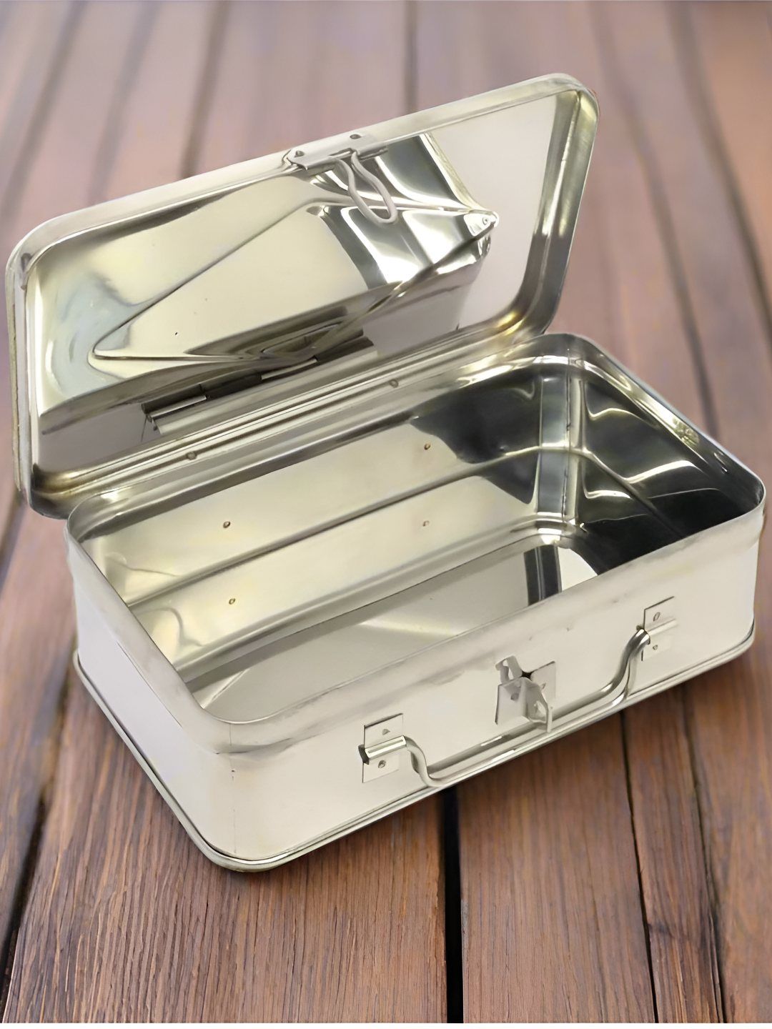 Nyra Kitchenware Silver-Toned & Black Stainless Steel Multi-Utility Organiser-picture-11