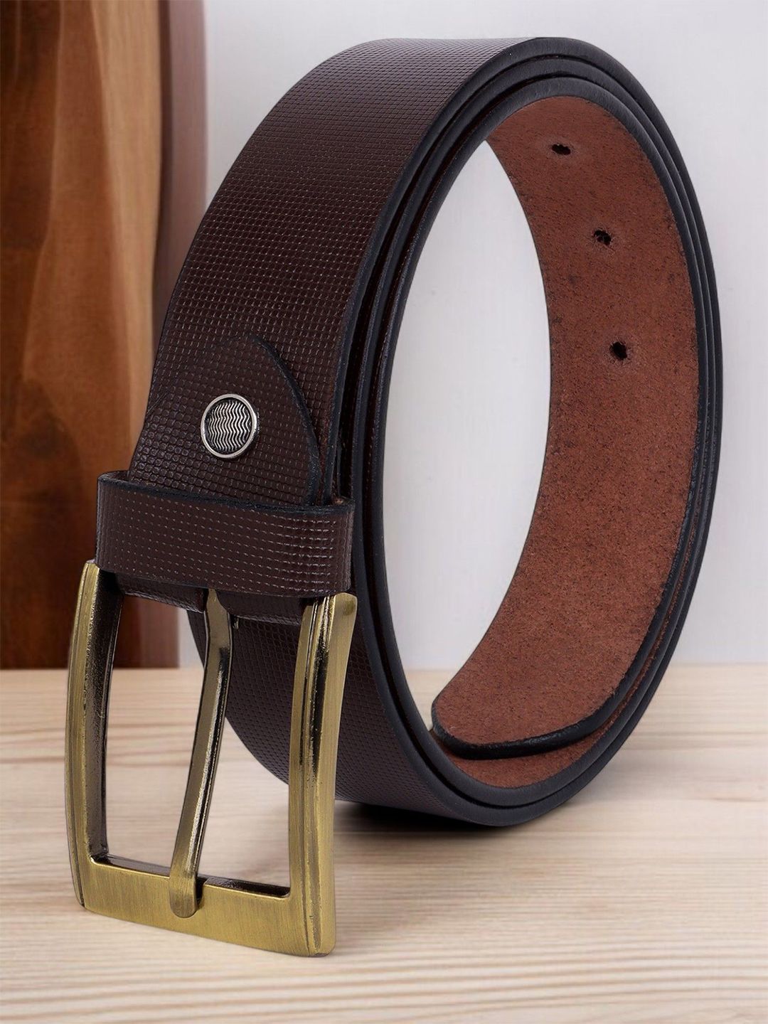 The Roadster Lifestyle Co. Men Leather Textured Formal Belts-picture-50
