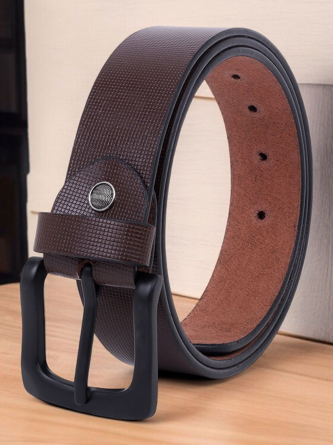 The Roadster Lifestyle Co . Men Textured Formal Belts-picture-27