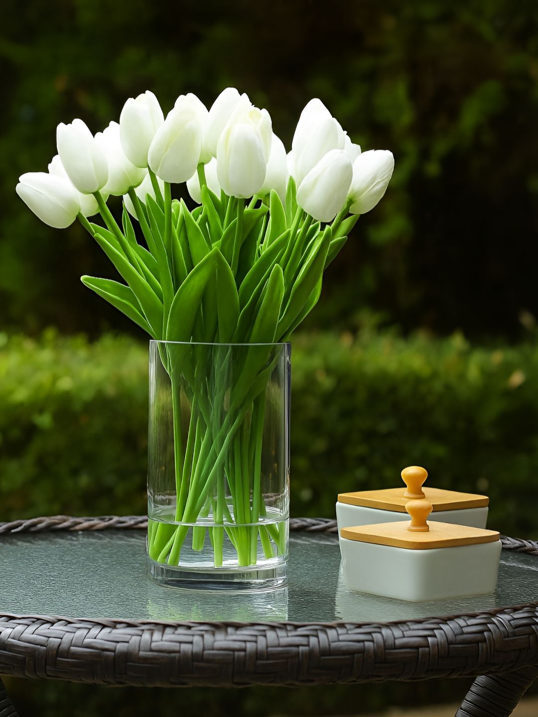 ARTSY White 5 Pieces Tulip Artificial Flower-picture-31