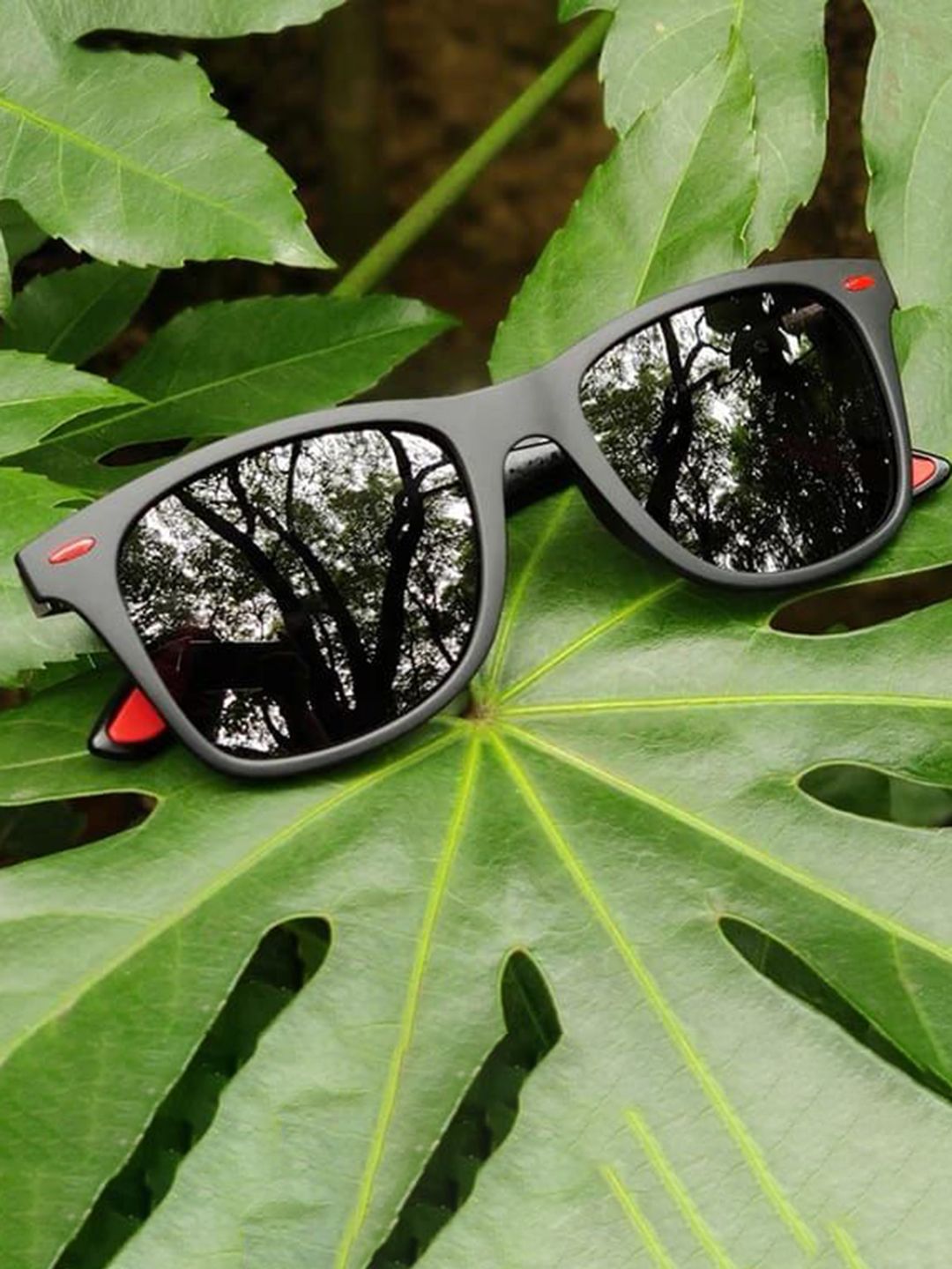 LEGEND EYEWEAR Unisex Black Lens & Black Square Sunglasses-picture-41