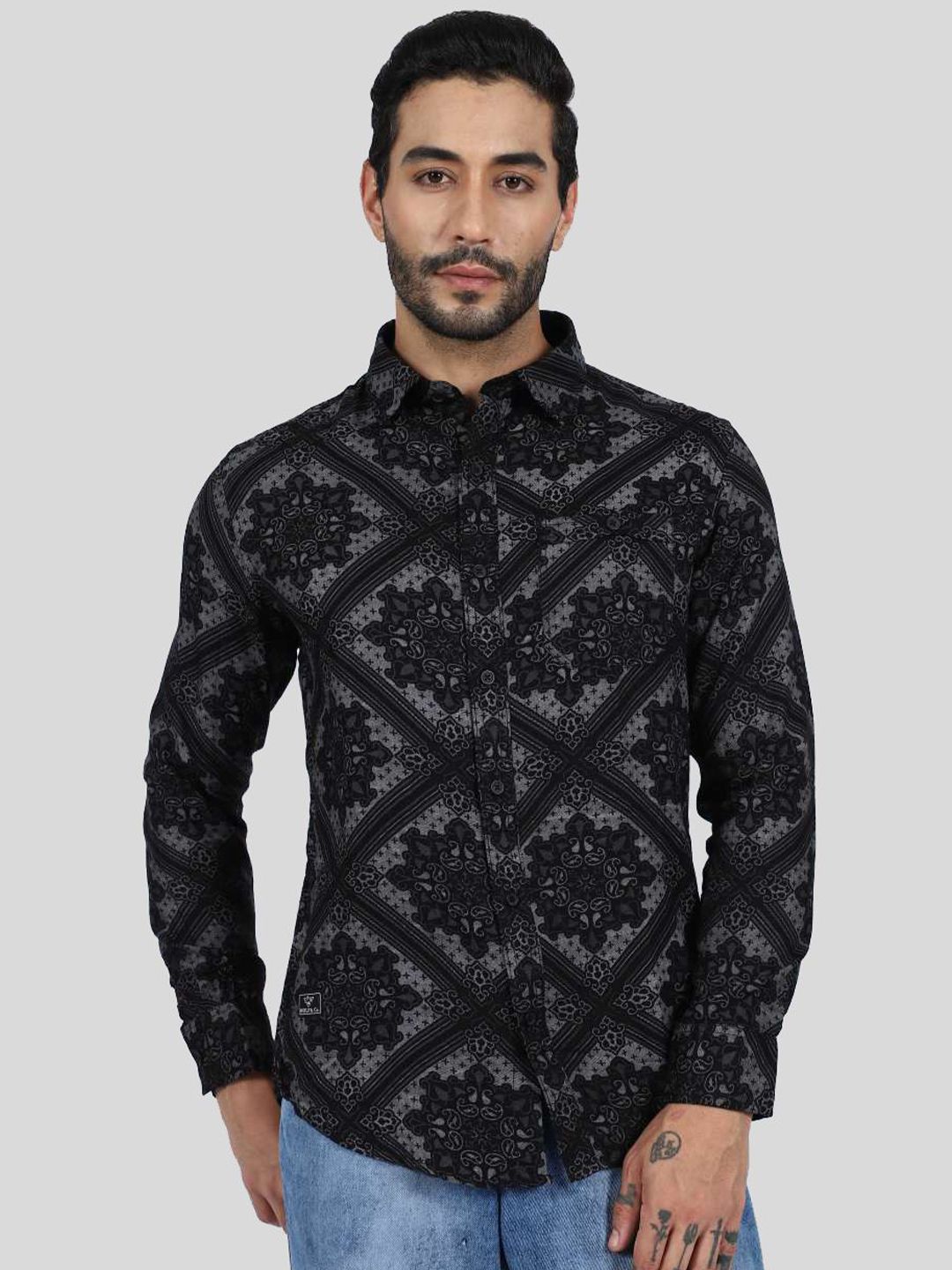 WOLF & CO. Men Relaxed Floral Printed Casual Shirt-picture-23