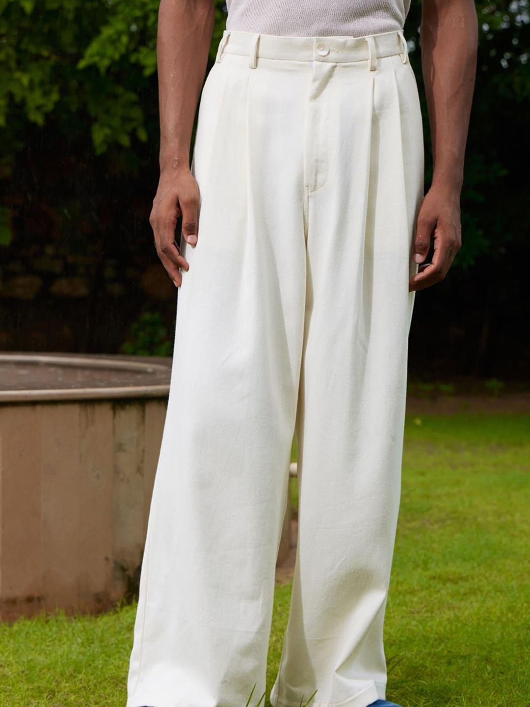 Triune Men Relaxed Regular Fit Pleated Trouser-image-43