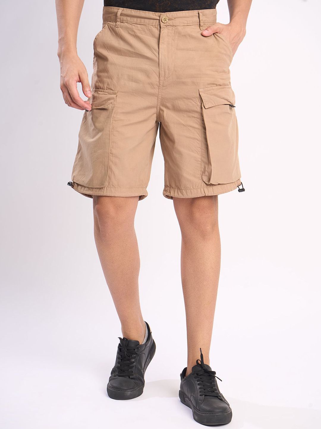 Bene Kleed Men Relaxed-Fit Mid-Rise Cotton Cargo Shorts-image-37