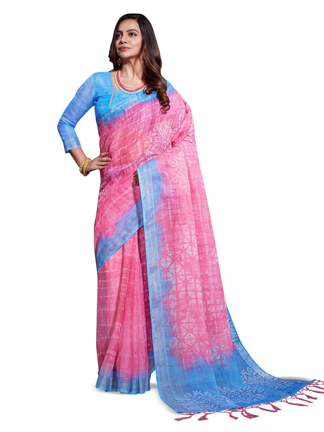 KALINI Ethnic Motifs Printed Saree-image-48