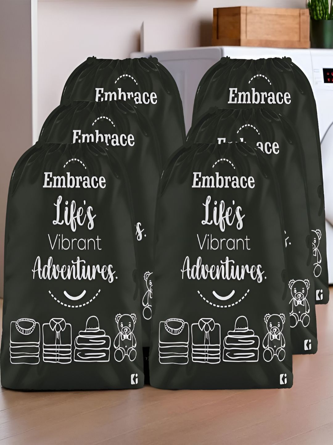 Aura Black Set of 6 Water Resistant Multi-Utility Organisers-picture-32