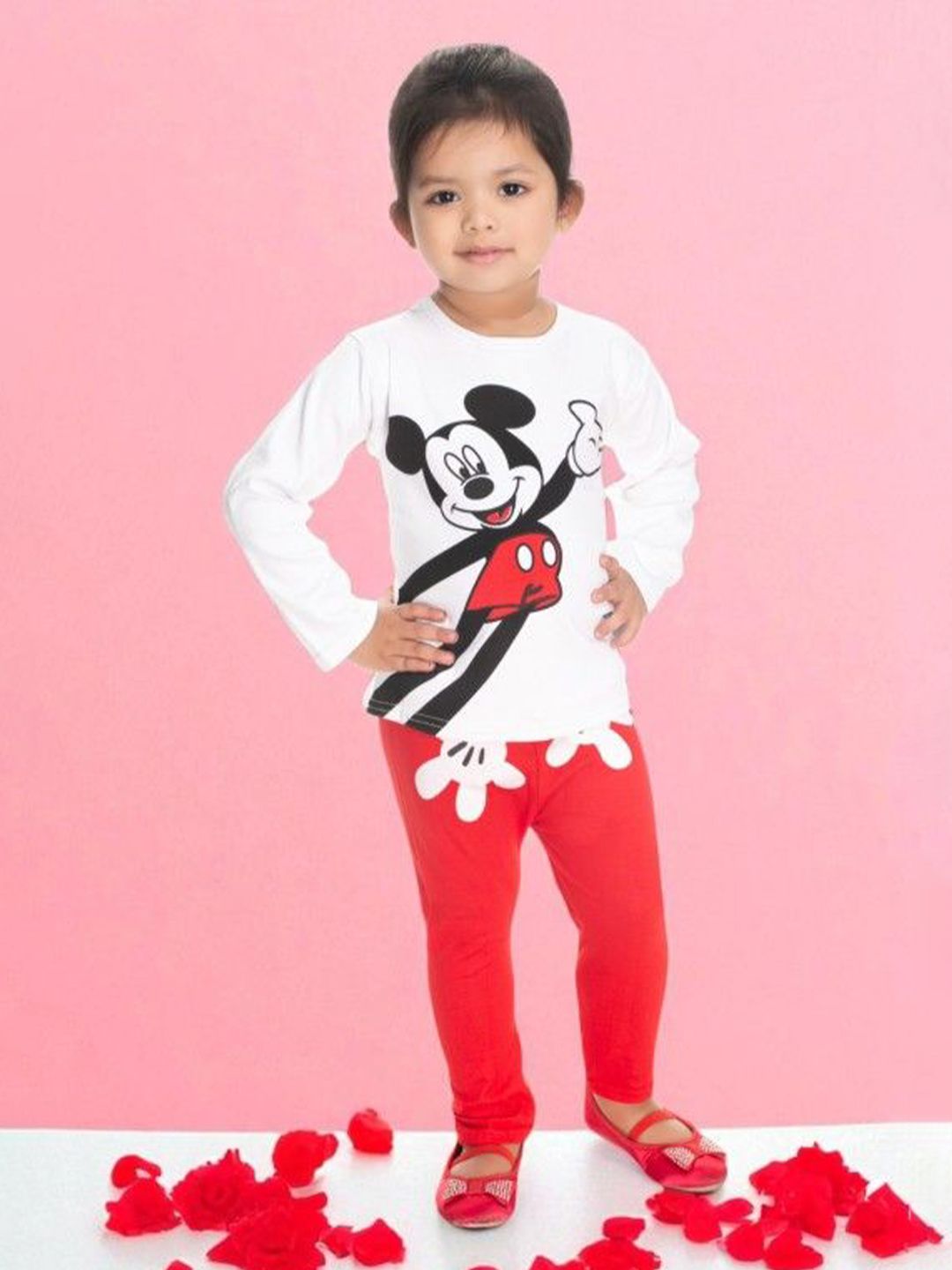 NEW GEN Girls Printed T-shirt with Trousers-image-5