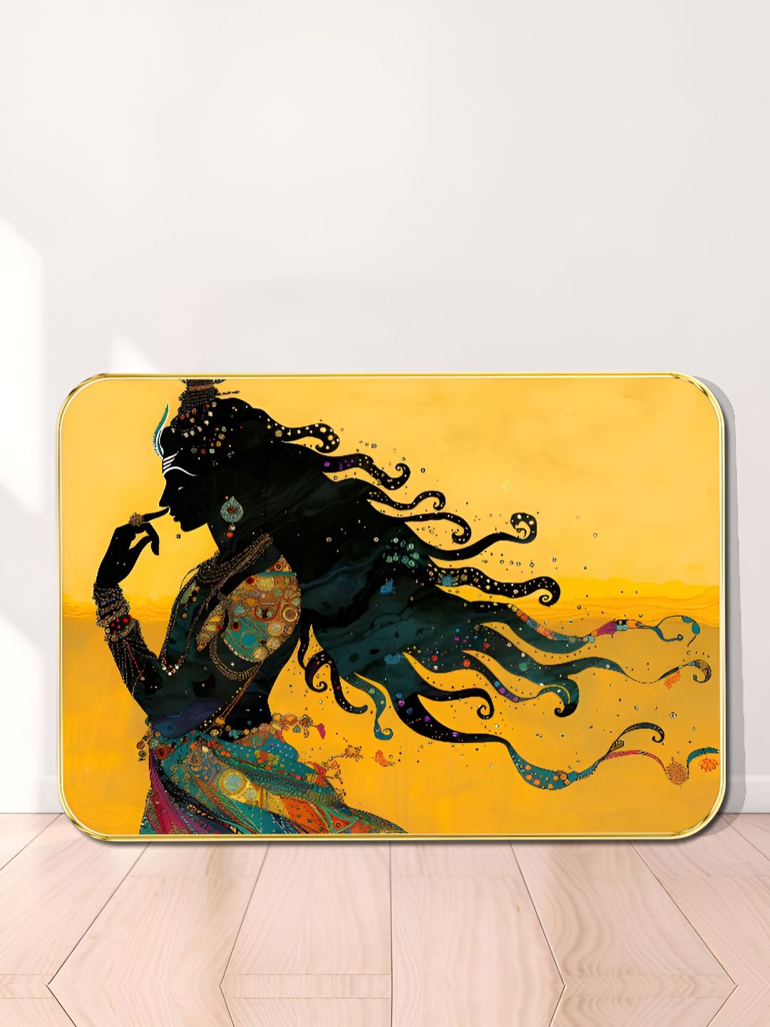 Myntra Elegant Homes Yellow & Black Wooden Shree Krishna Religious Wall Art-picture-26