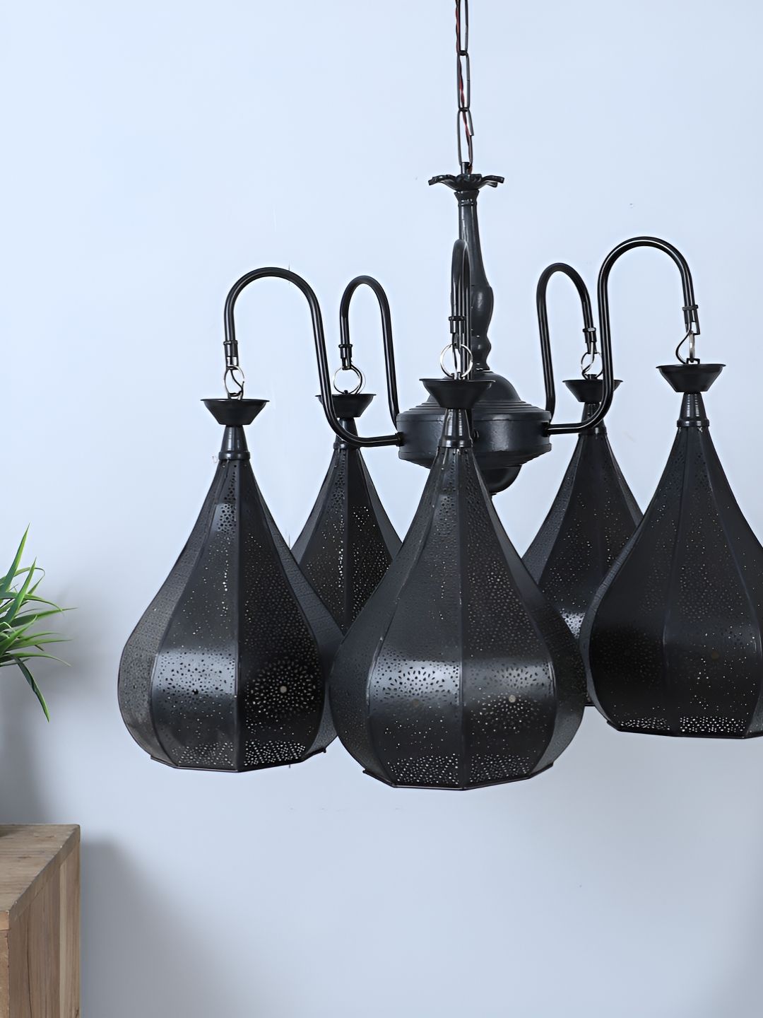 MFD HOME FURNISHING Brown & Black Quirky Ceiling Lamp-picture-46