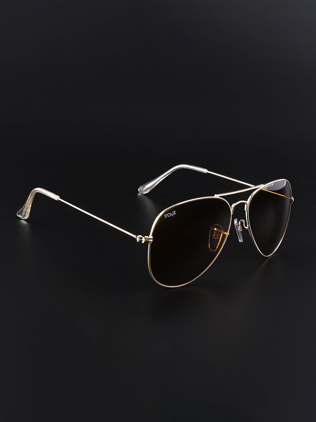 Irayz Unisex Brown Lens & Gold-Toned Aviator Sunglasses with-image-48