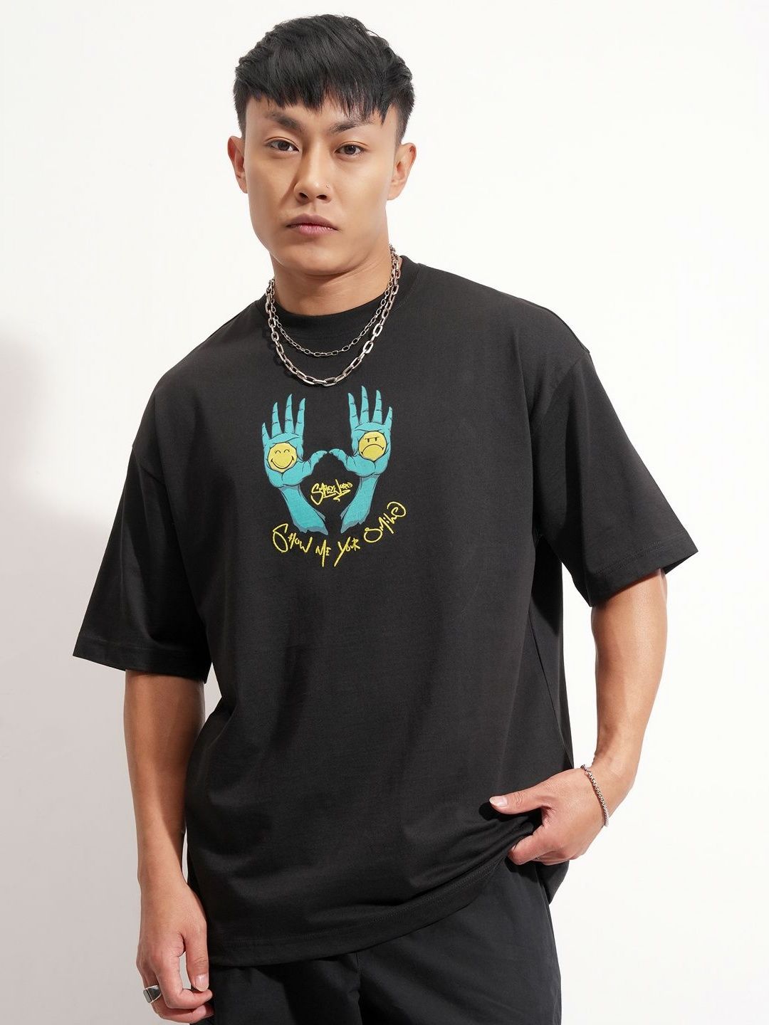 HIGHLANDER Men Graphic Printed Round Neck Cotton Oversized T-shirt-picture-35