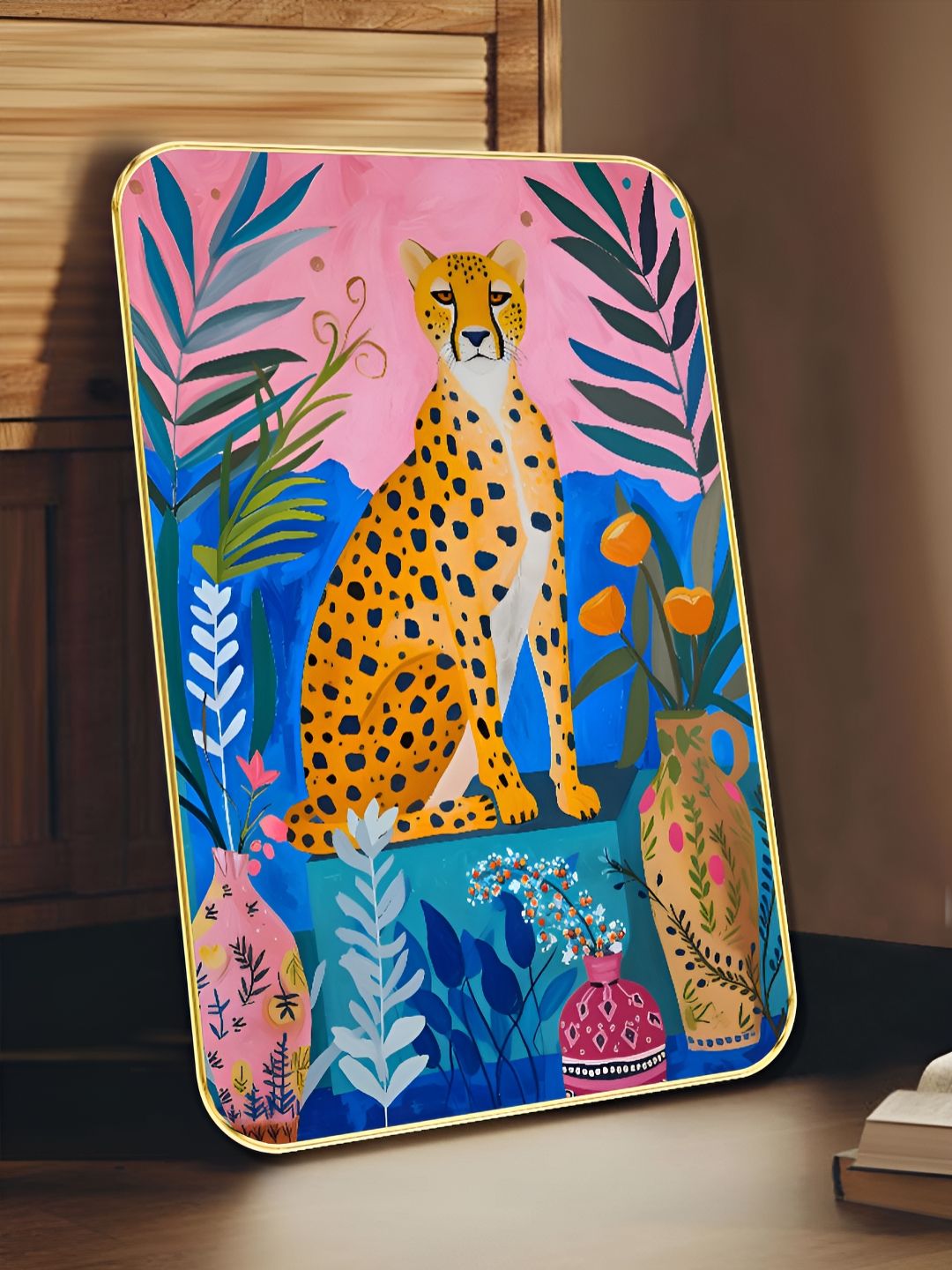 Myntra Elegant Homes Blue & Pink 1 Piece Wooden Birds and Animals Wall Art-picture-35