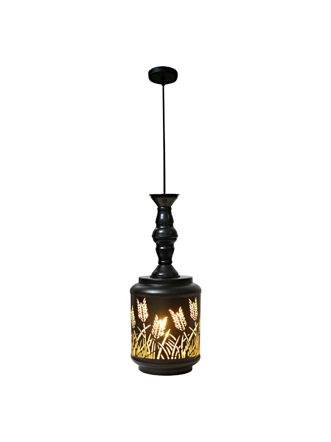 MFD HOME FURNISHING Brown & Cream-Coloured Printed Quirky Ceiling Lamp-picture-31