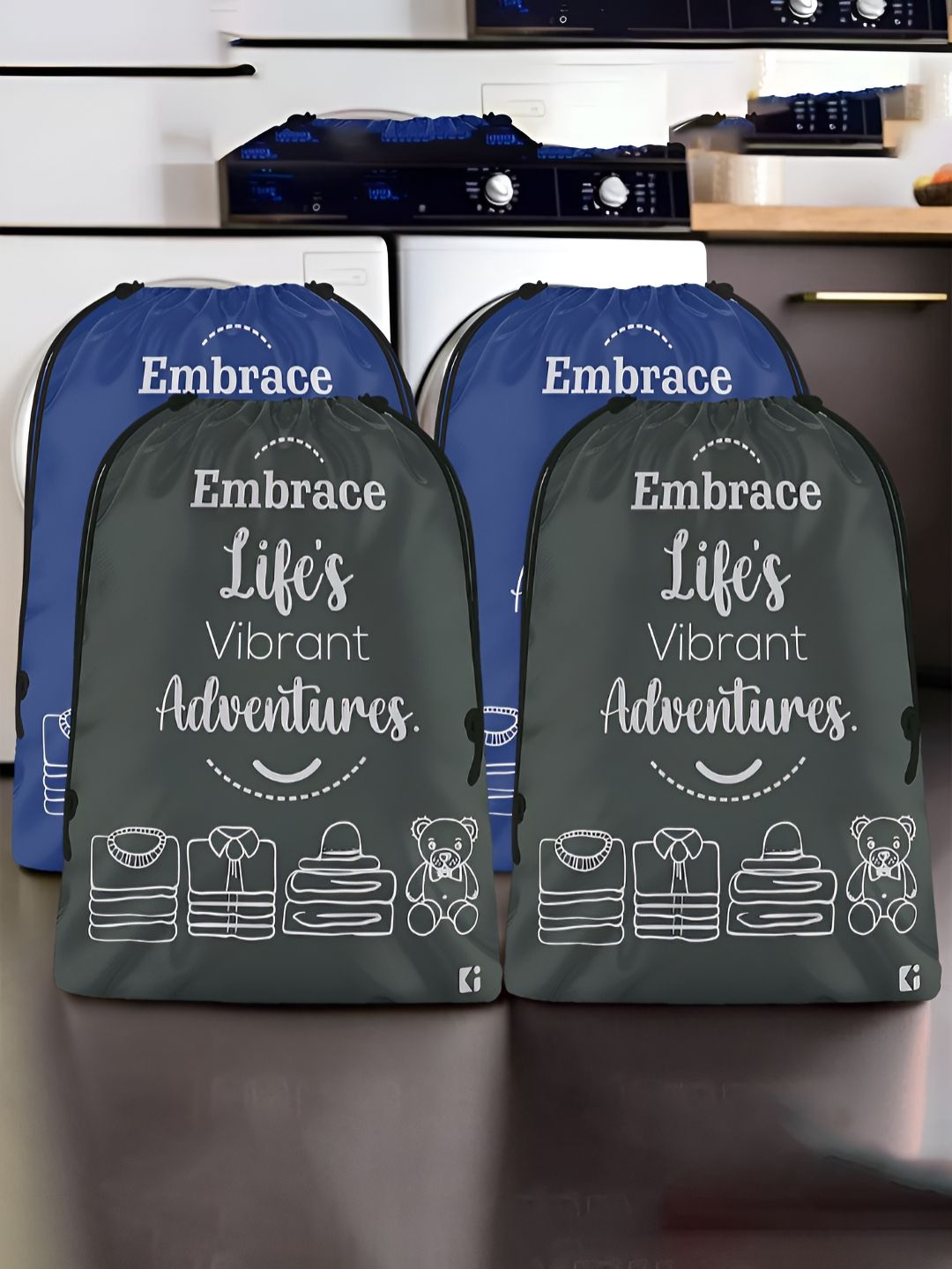 Aura Blue Set of 4 Water Resistant Multi-Utility Organisers-picture-39