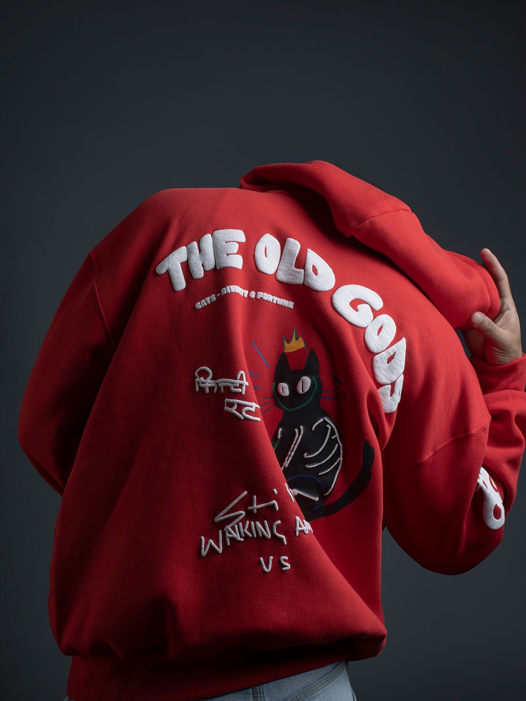 FiftyEight Men Printed Hooded Sweatshirt