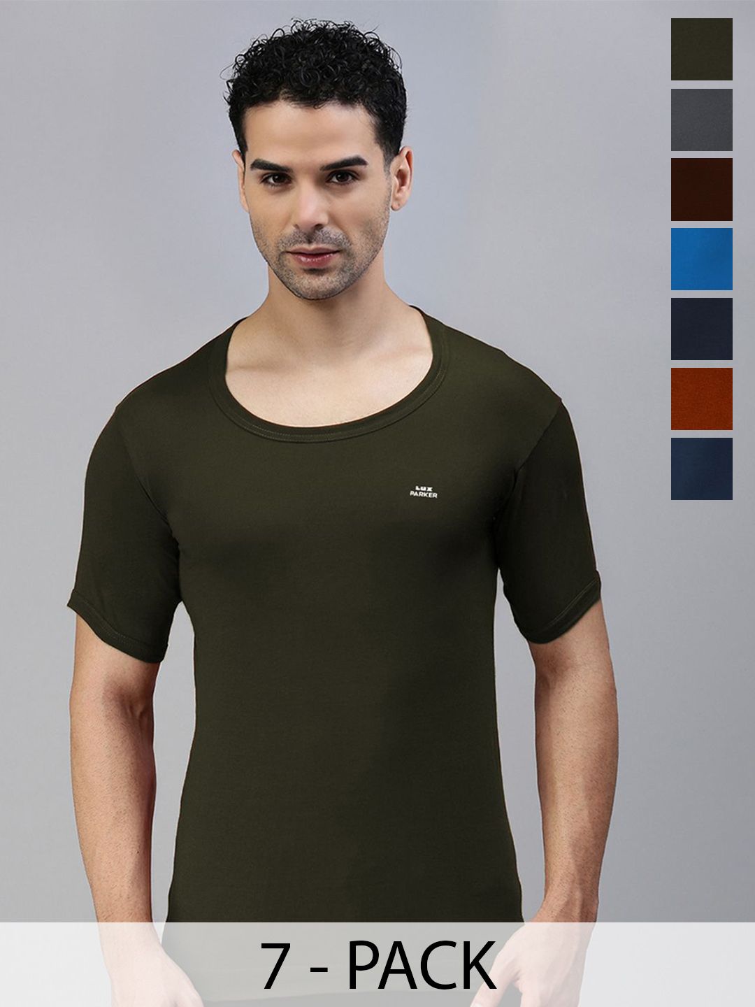 LUX PARKER Pack Of 12 Round Neck Pure Cotton Ultrasoft Vests LUX_PARKER_COL_RNS_12PC-picture-15