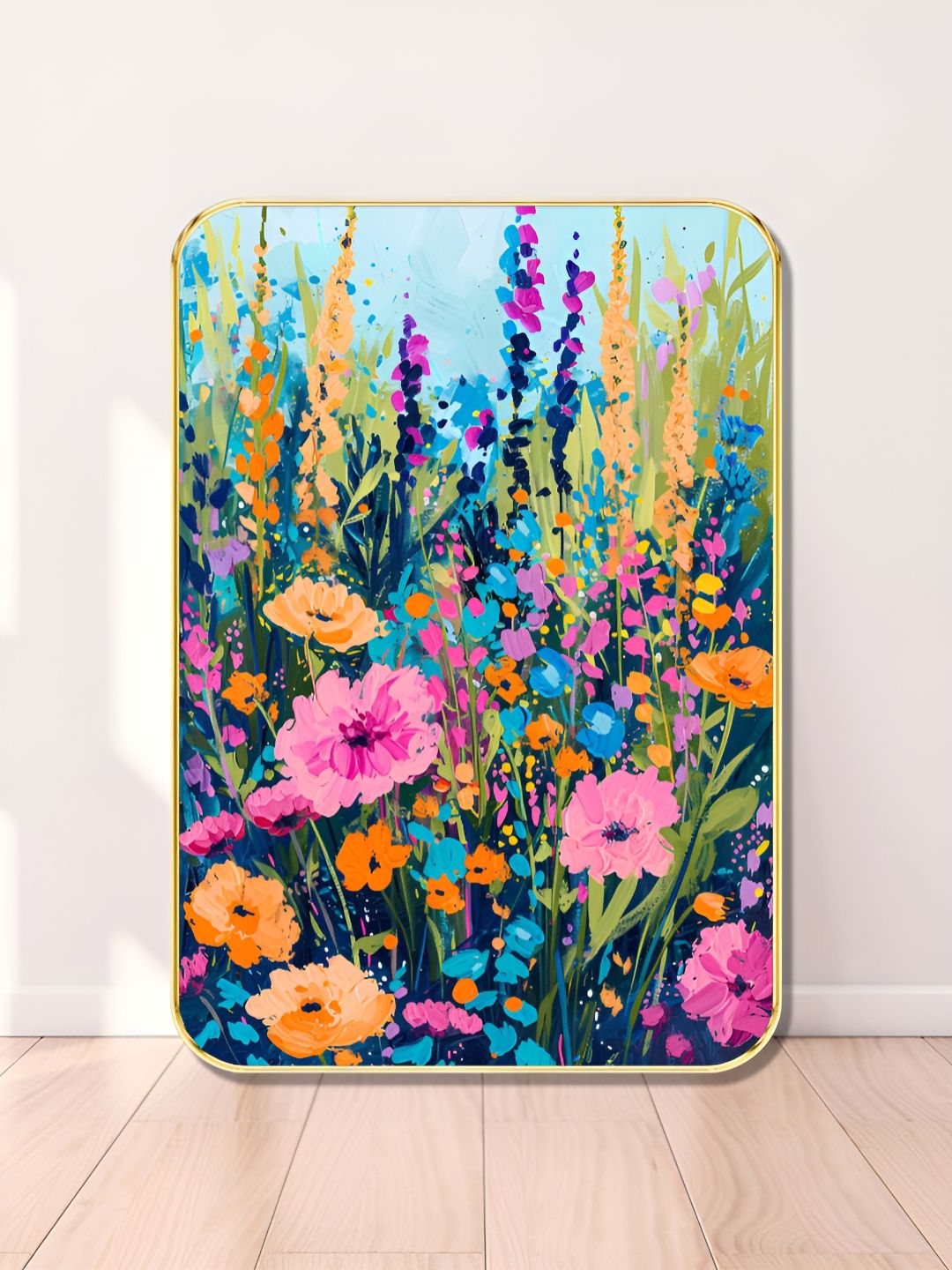 Myntra Elegant Homes Blue & Pink 1 Piece Wooden Floral and Botanical Wall Art-picture-34