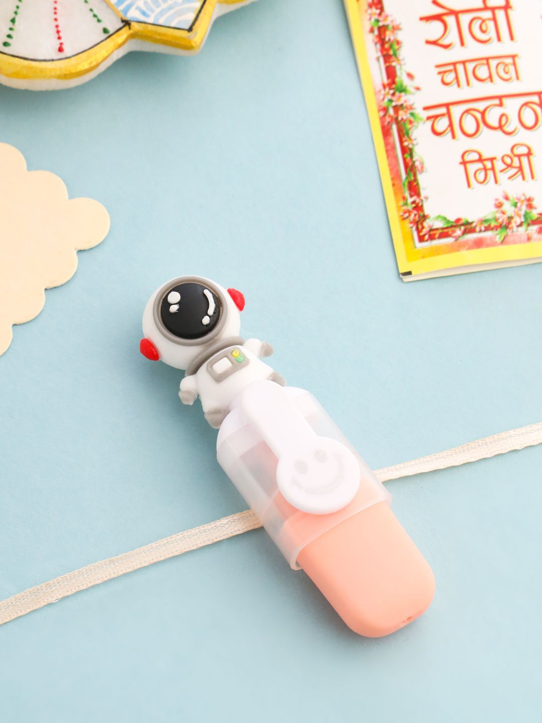 Sangria Kids Sketch Pen Thread Rakhi With Roli Chawal Chandan & Mishri-picture-25