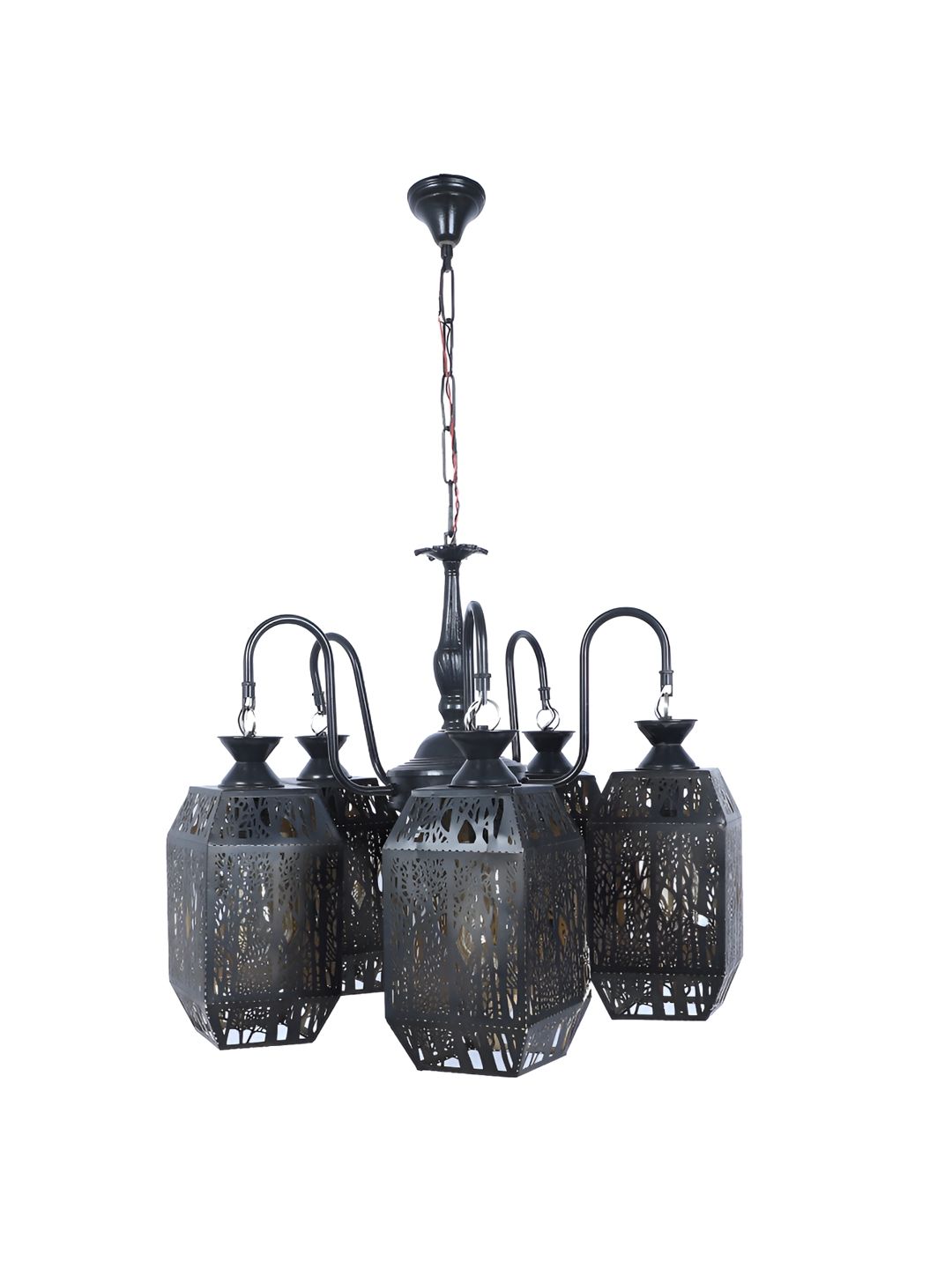 MFD HOME FURNISHING Black Textured Ceiling Lamp-picture-44