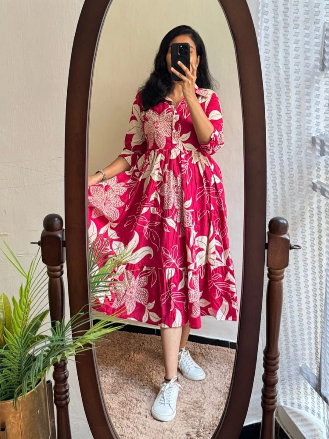 CORSICA Women Floral Printed Fit & Flare Midi Dress
