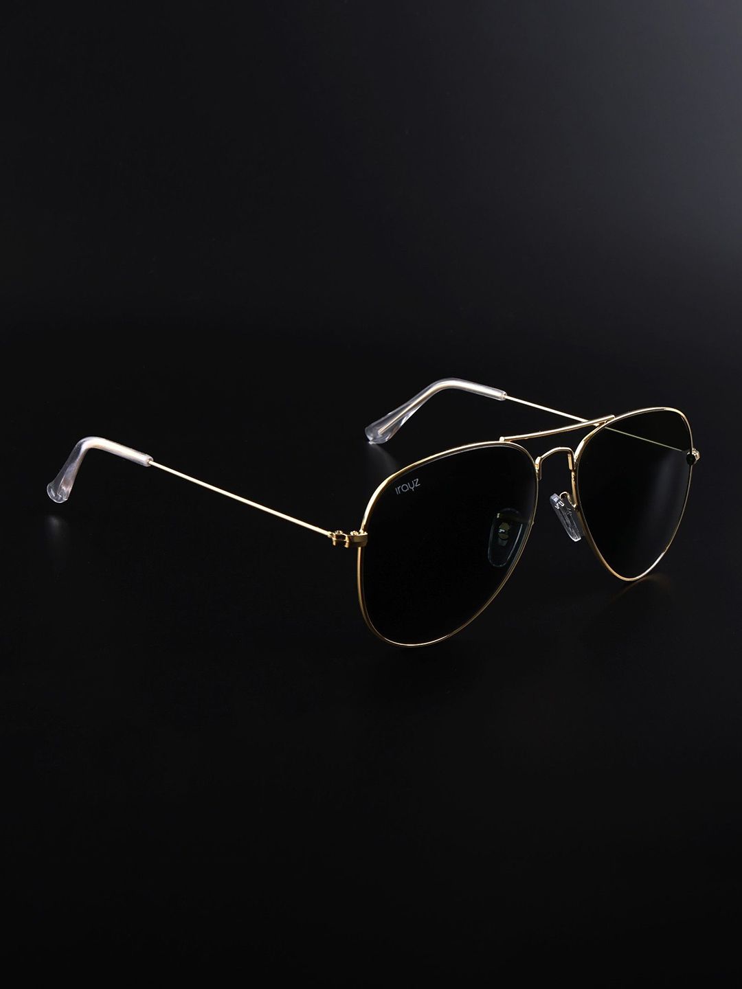 Irayz Unisex Black Lens & Gold-Toned Aviator Sunglasses with-picture-23