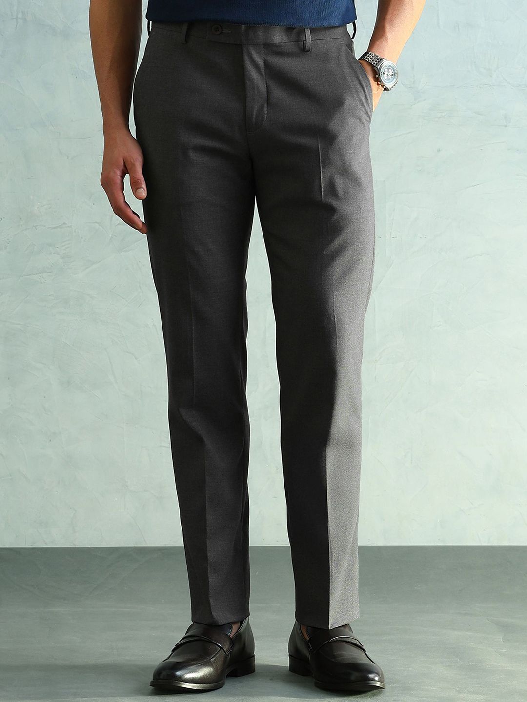 Arrow Men Slim Fit Trousers-image-5