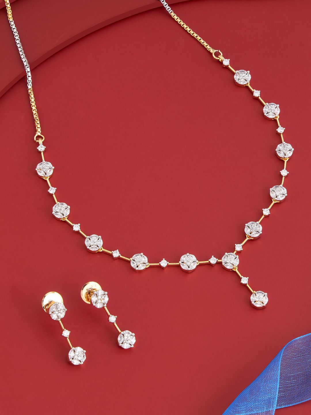 Kushal's Fashion Jewellery Gold-Plated Zircon -Studded Jewellery Set-picture-42