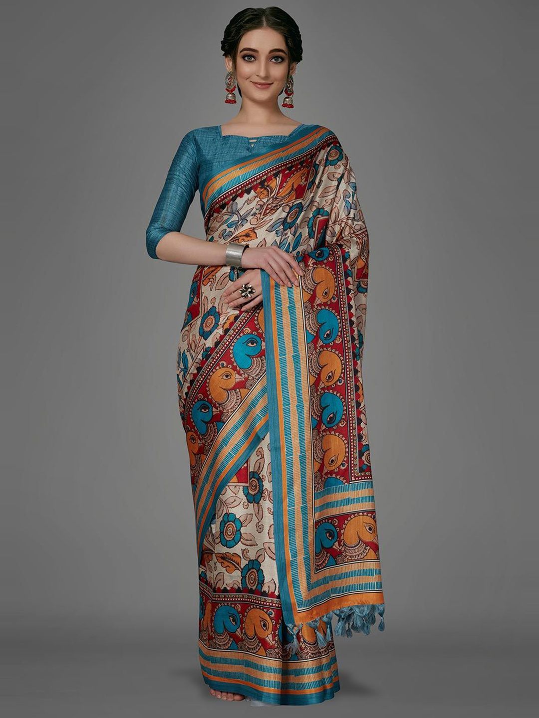 KALINI Ethnic Motifs Printed Saree-image-46