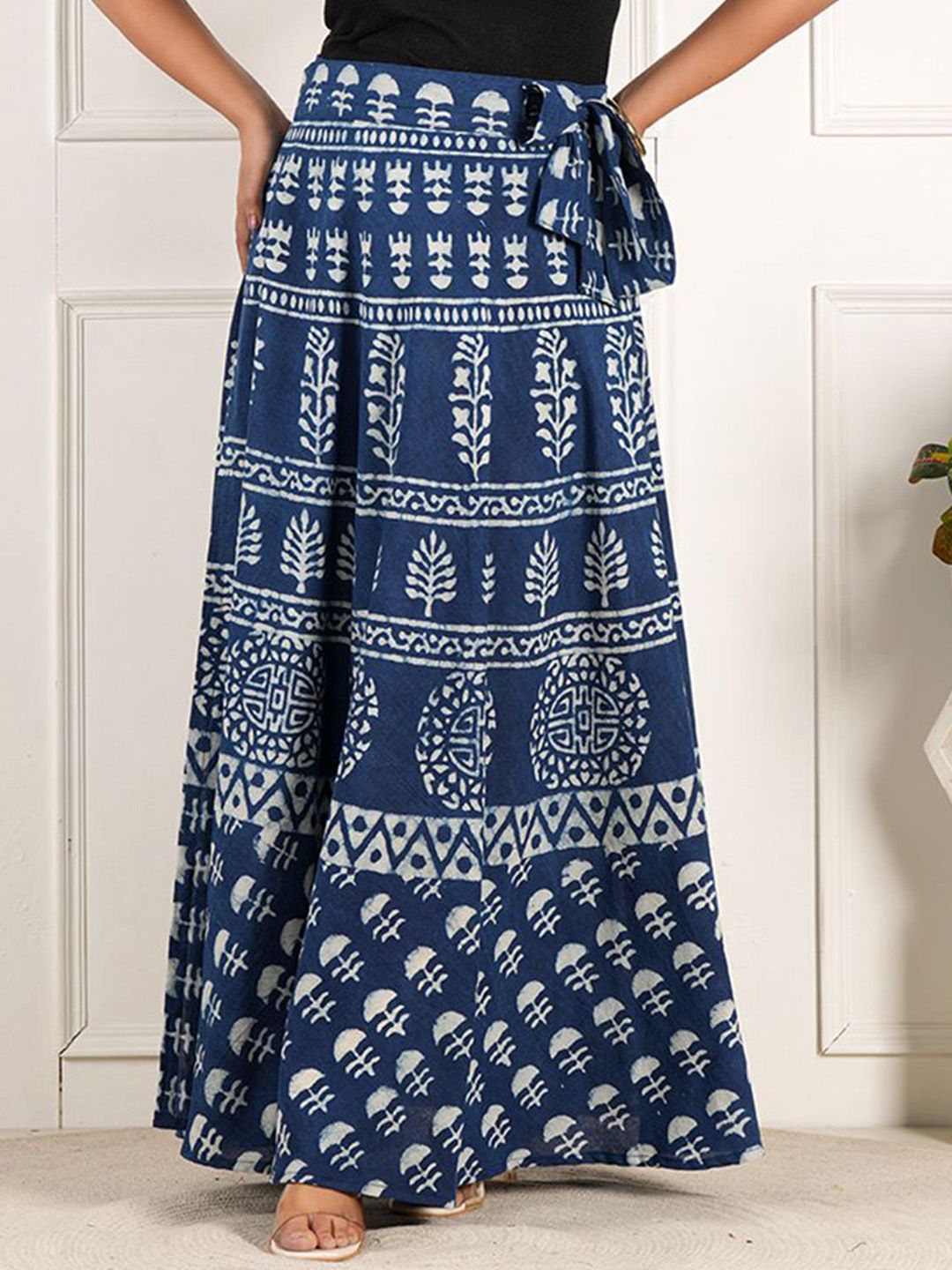Style Shoes Printed Pure Cotton A-Line Skirts-image-7
