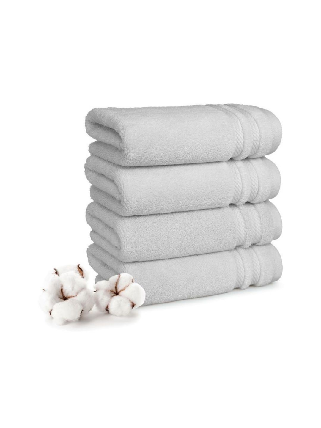 MYTRIDENT 4 Pcs Grey 625 GSM Super Absorbent Pure Cotton Hand Towel-picture-57