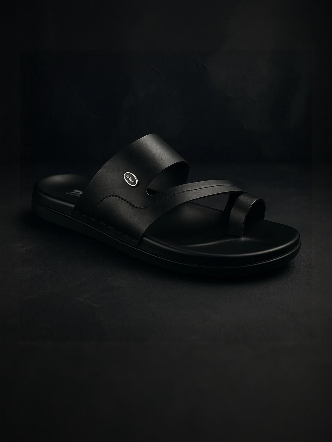 Trump Men Black Flip Flops-picture-42