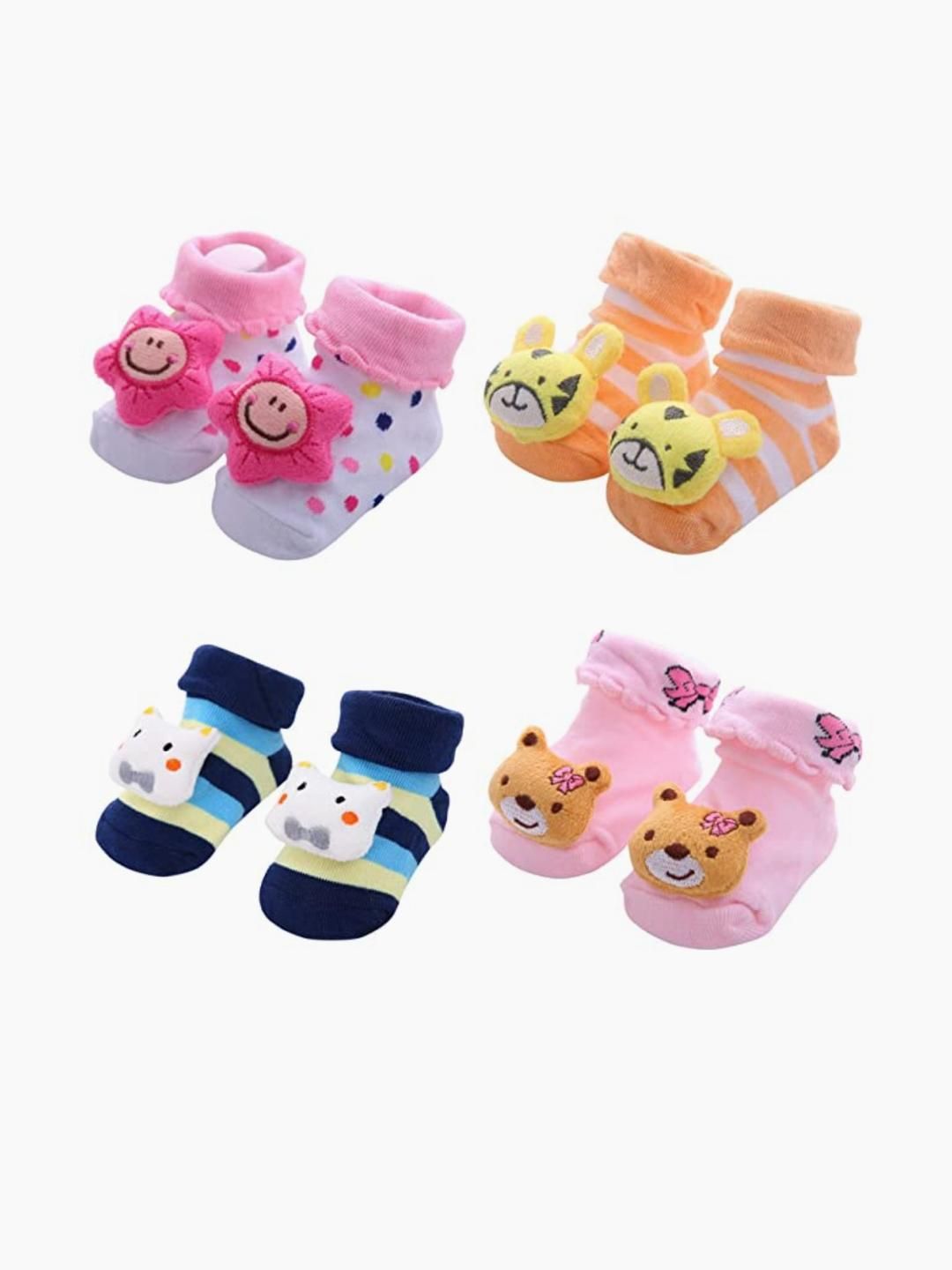 MumsLap 4Pcs Cotton Socks-image-4
