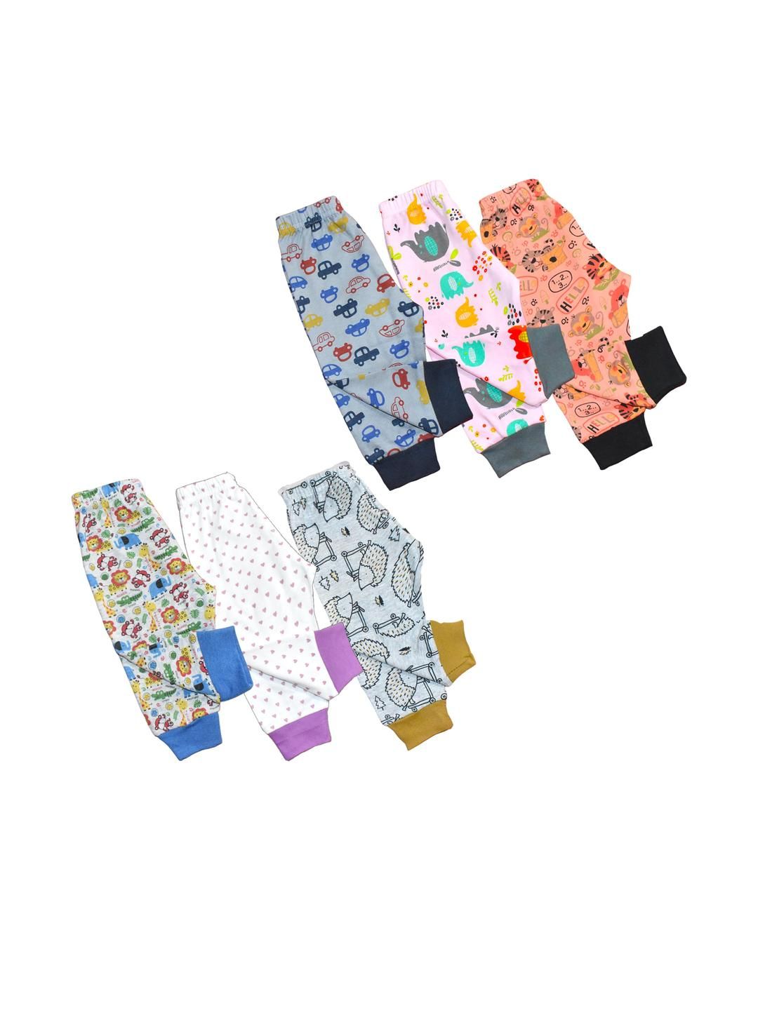 VParents Unisex Kids Pack of 6 Cotton Pajama Pants-image-38