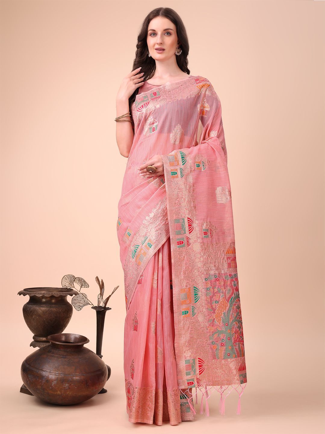 Astita Ethnic Motifs Woven Design Zari Saree-picture-39