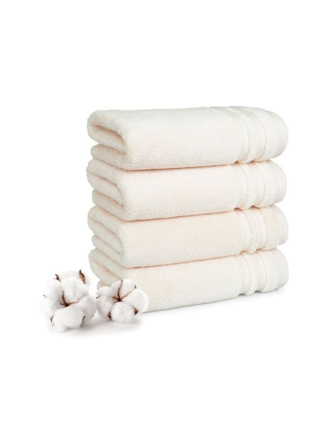 MYTRIDENT 4 Pcs Off-White 625 GSM Super Absorbent Pure Cotton Hand Towel-picture-29