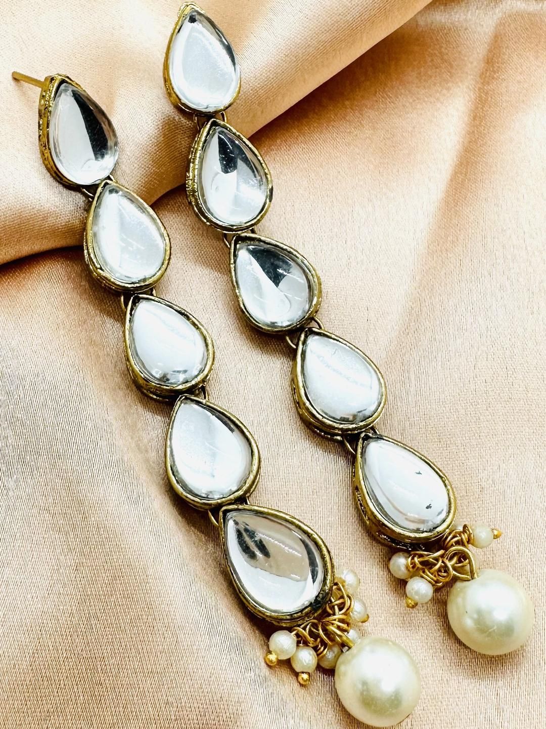 JN HANDICRAFT Women White Earrings-picture-32